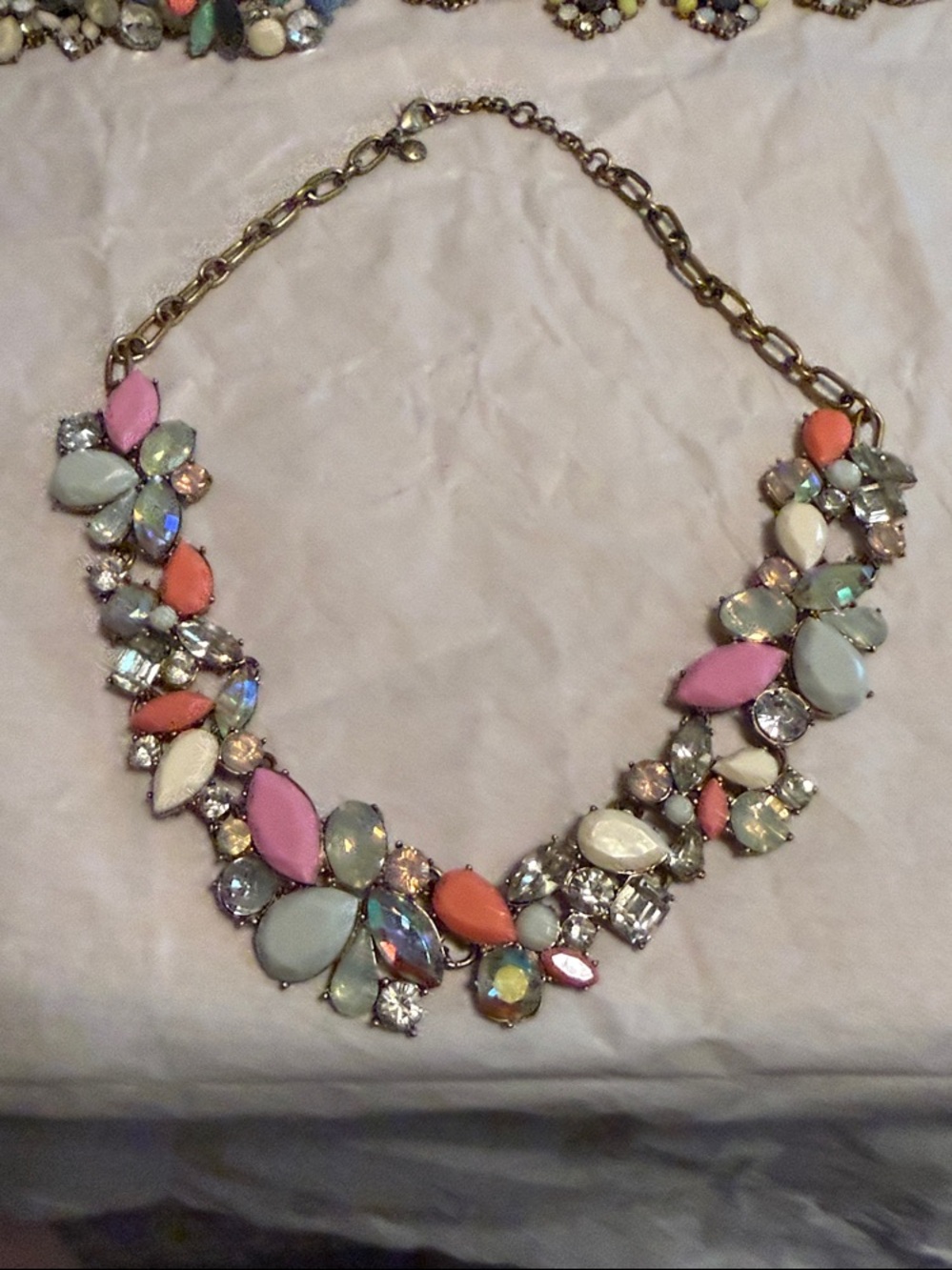 Statement Pastel Multi-Color Bib Necklace - Women Jewelry
